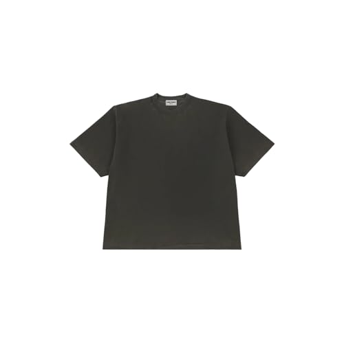 Men's Casual Oversized Heavyweight Drop Shoulder Garment Dye T-Shirt Tee Short Sleeve