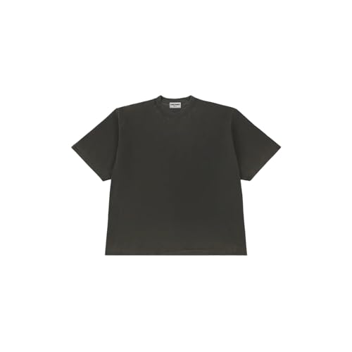 Men's Casual Oversized Heavyweight Drop Shoulder Garment Dye T-Shirt Tee Short Sleeve