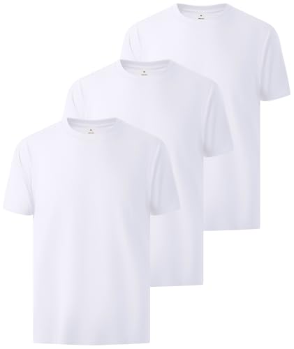 ZITY 3 Pack Men's T-Shirts Cotton Crew Neck Basic Tee Short Sleeve Soft Casual Shirts Summer Tops