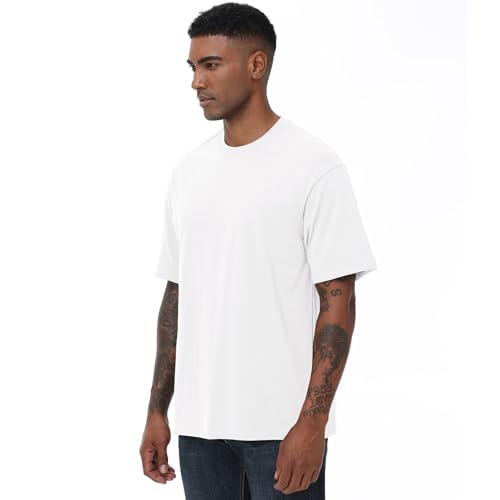 KEEPSHOWING Mens Cotton T Shirts Short Sleeve Crew Neck Basic T-Shirt Essentials Crewneck Cotton T-Shirts Tees for Men