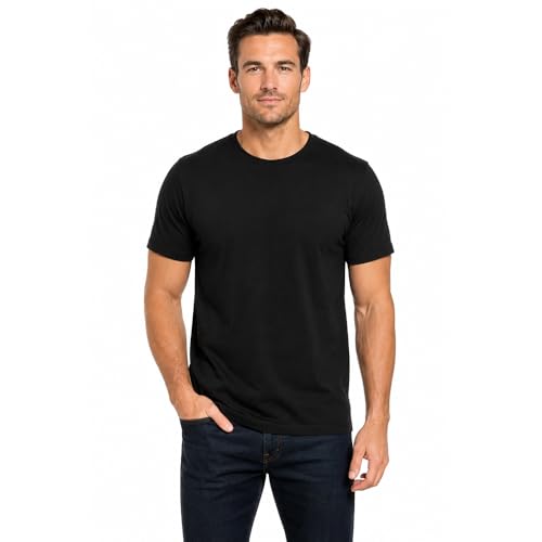 KEEPSHOWING Mens Cotton T Shirts Short Sleeve Crew Neck Basic T-Shirt Essentials Crewneck Cotton T-Shirts Tees for Men