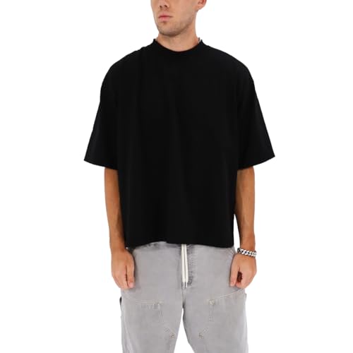 Men's Casual Oversized Heavyweight Drop Shoulder Garment Dye T-Shirt Tee Short Sleeve