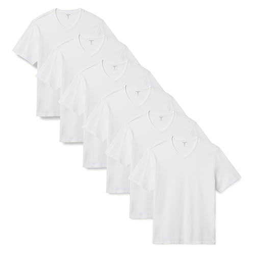 Amazon Essentials Men's Regular-Fit Short-Sleeve T-Shirt, Pack of 6