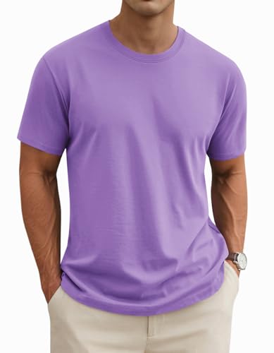 MAGNIVIT Men's Shirts Short Sleeve Cotton T-Shirt Crew Neck Light Tees Classic Basic Casual Tops Plain Soft Shirt