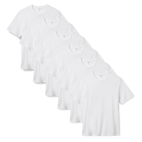 Amazon Essentials Men's Regular-Fit Short-Sleeve T-Shirt, Pack of 6