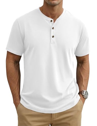 MAGNIVIT Men's Shirts Short Sleeve Cotton T-Shirt Crew Neck Light Tees Classic Basic Casual Tops Plain Soft Shirt