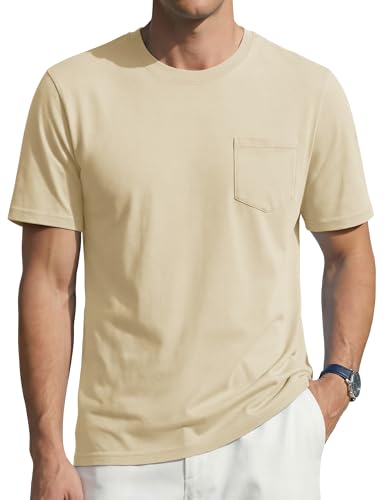 TACVASEN Men's Pocket T-Shirt UPF 80+ Short Sleeve Soft Crew Neck Lightweight Tee Summer Casual Basic Plain Tshirts