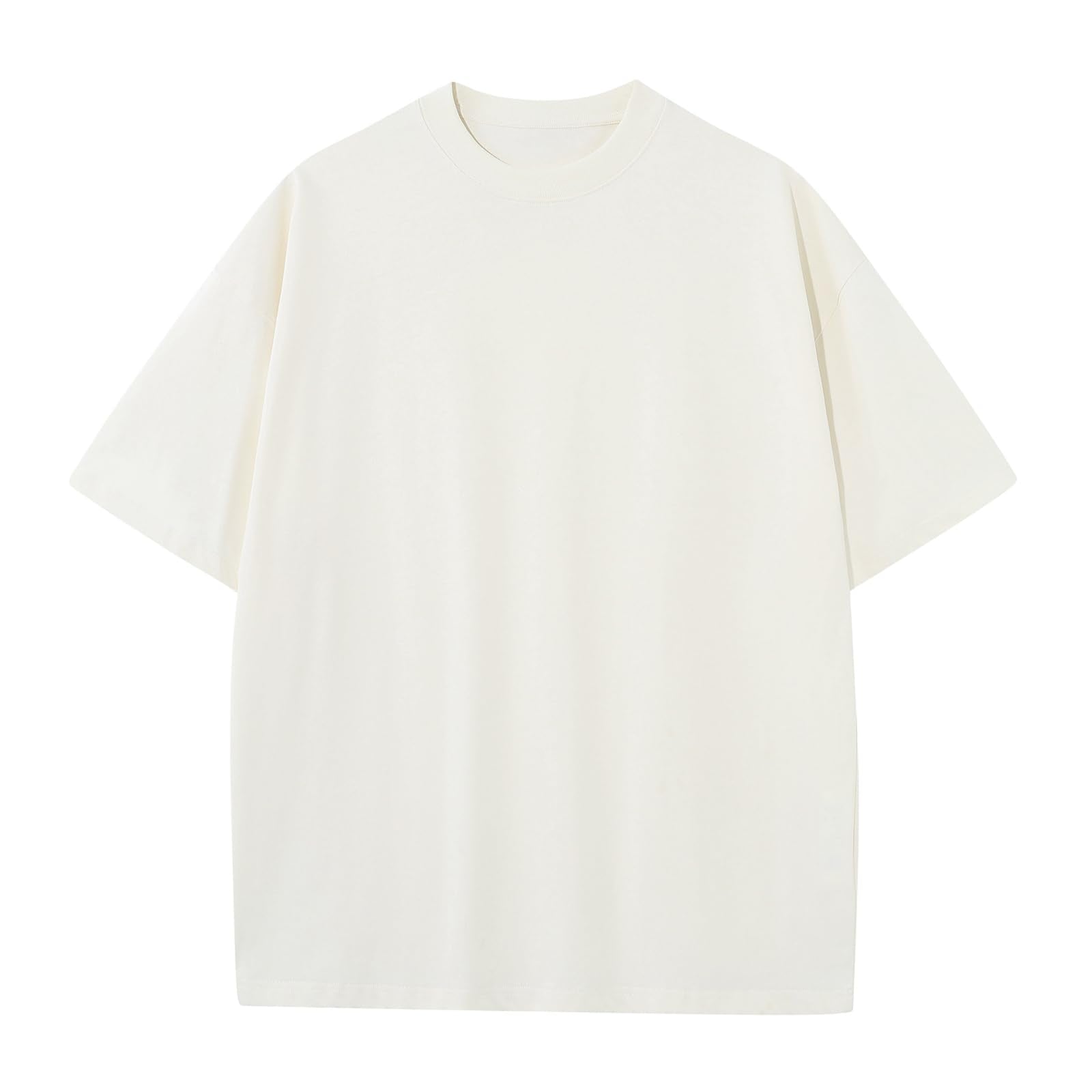 KEEPSHOWING Mens Cotton T Shirts Short Sleeve Crew Neck Basic T-Shirt Essentials Crewneck Cotton T-Shirts Tees for Men