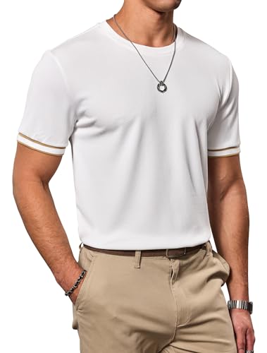 Men’s Heavyweight T-Shirt – Thick Premium Quality, Non See-Through, Slim Fit Crew Neck