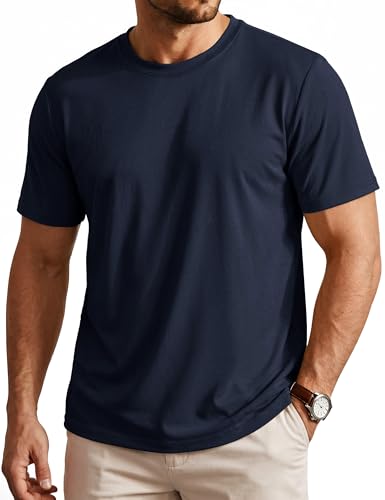 TACVASEN Men's Pocket T-Shirt UPF 80+ Short Sleeve Soft Crew Neck Lightweight Tee Summer Casual Basic Plain Tshirts