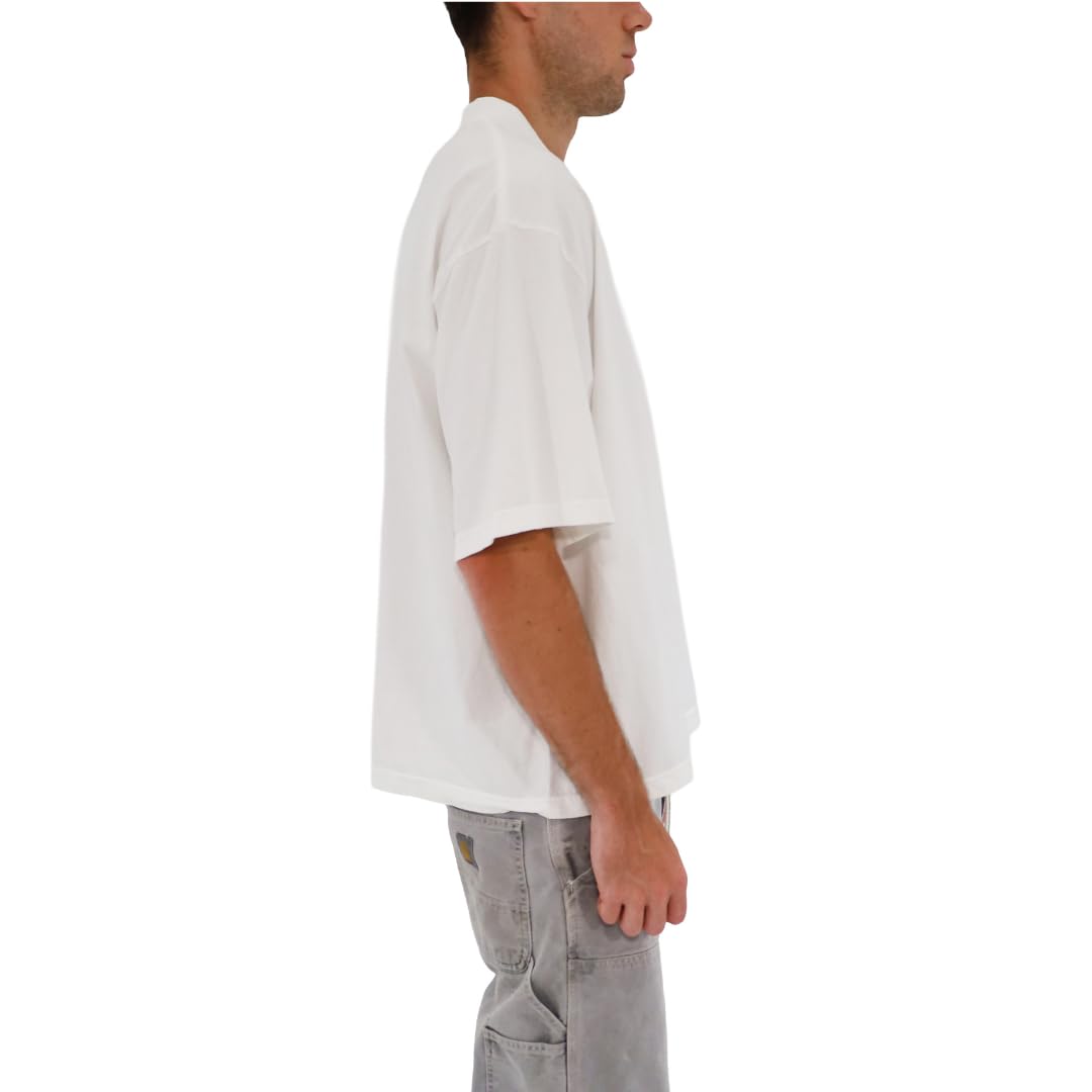 Men's Casual Oversized Heavyweight Drop Shoulder Garment Dye T-Shirt Tee Short Sleeve
