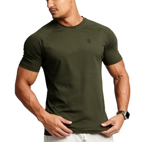 COOFANDY Men's T Shirt Short Sleeve Cotton Blend T-Shirts Crew Neck Casual Summer Basic Tee Shirts