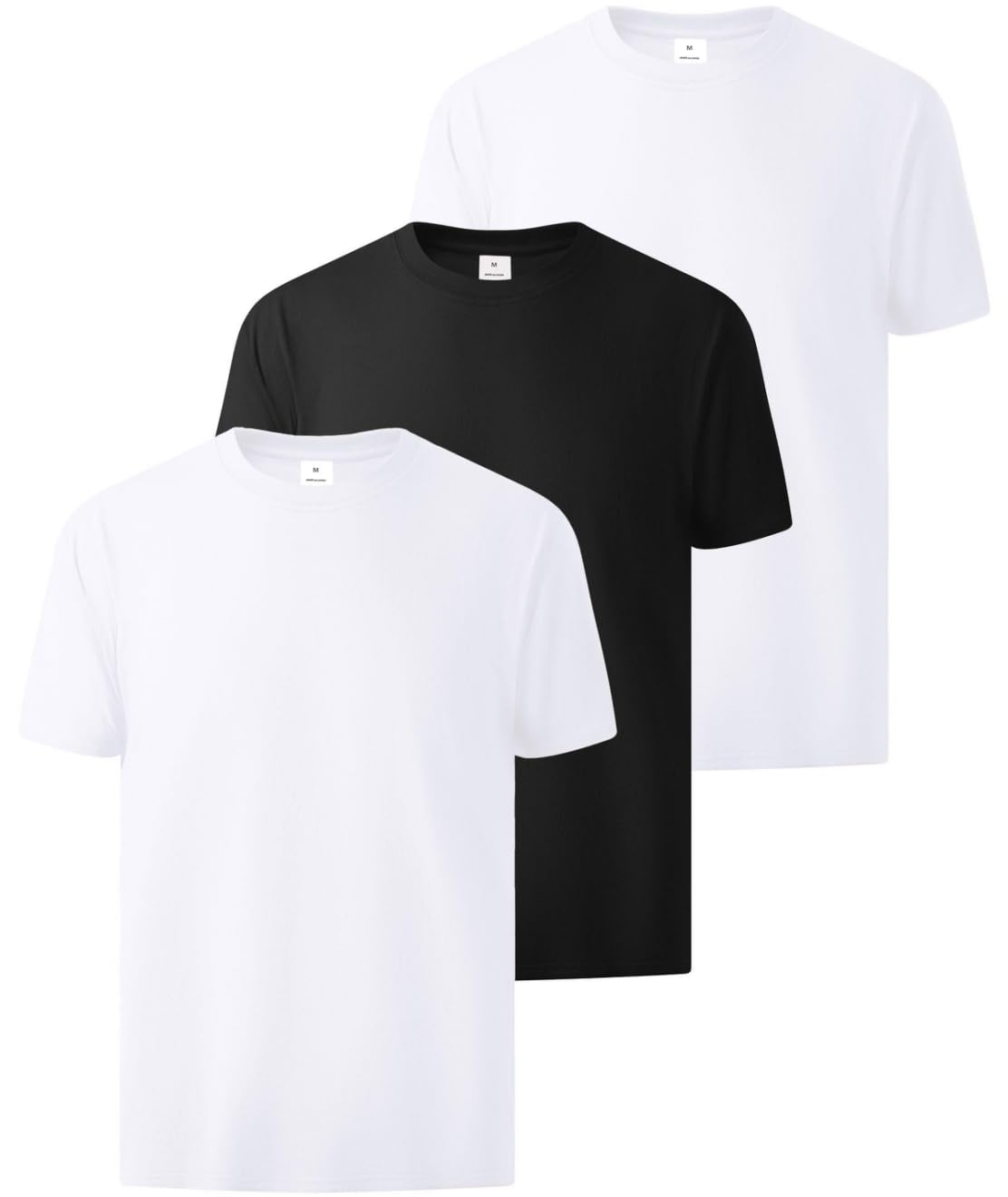 ZITY 3 Pack Men's T-Shirts Cotton Crew Neck Basic Tee Short Sleeve Soft Casual Shirts Summer Tops