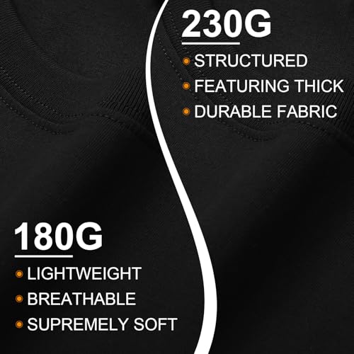 KEEPSHOWING Mens Cotton T Shirts Short Sleeve Crew Neck Basic T-Shirt Essentials Crewneck Cotton T-Shirts Tees for Men