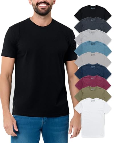 ZITY 3 Pack Men's T-Shirts Cotton Crew Neck Basic Tee Short Sleeve Soft Casual Shirts Summer Tops