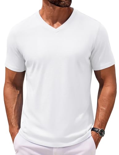 COOFANDY Men's T Shirt Short Sleeve Cotton Blend T-Shirts Crew Neck Casual Summer Basic Tee Shirts