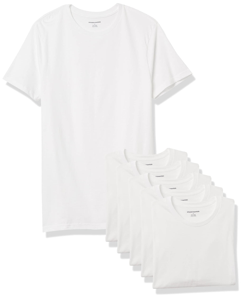 Amazon Essentials Men's Regular-Fit Short-Sleeve T-Shirt, Pack of 6