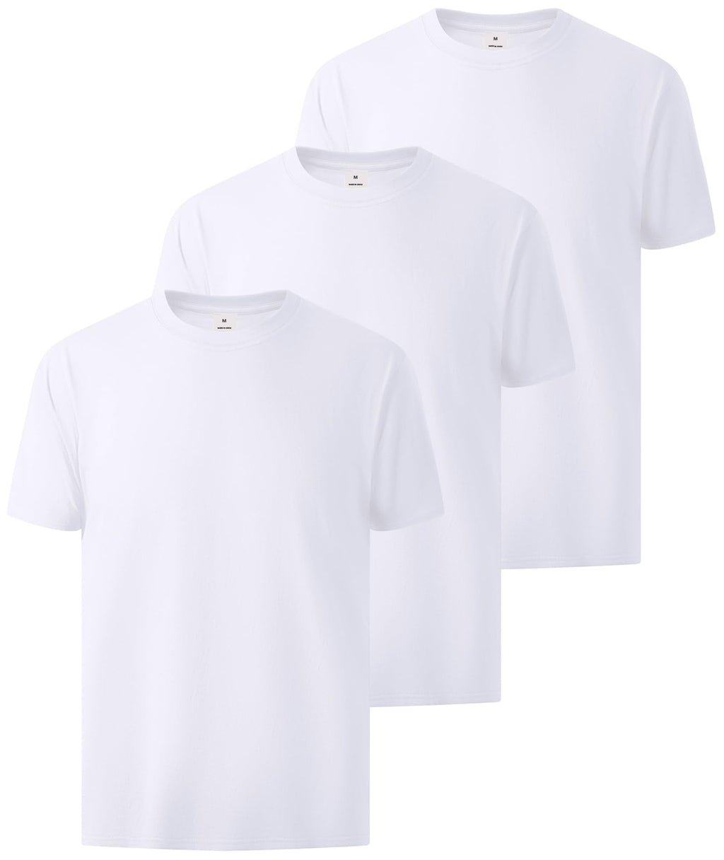 ZITY 3 Pack Men's T-Shirts Cotton Crew Neck Basic Tee Short Sleeve Soft Casual Shirts Summer Tops