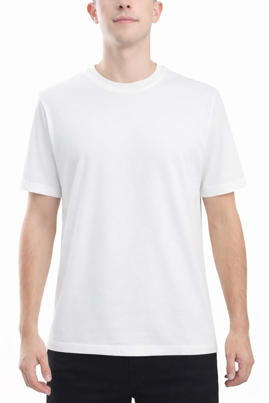 Men’s Heavyweight T-Shirt – Thick Premium Quality, Non See-Through, Slim Fit Crew Neck