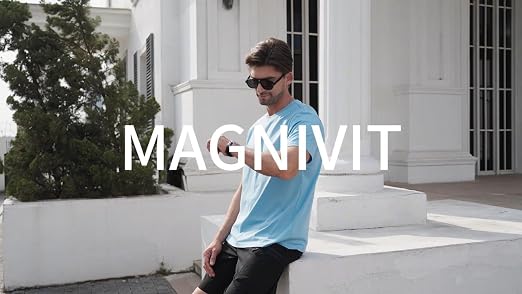 MAGNIVIT Men's Shirts Short Sleeve Cotton T-Shirt Crew Neck Light Tees Classic Basic Casual Tops Plain Soft Shirt