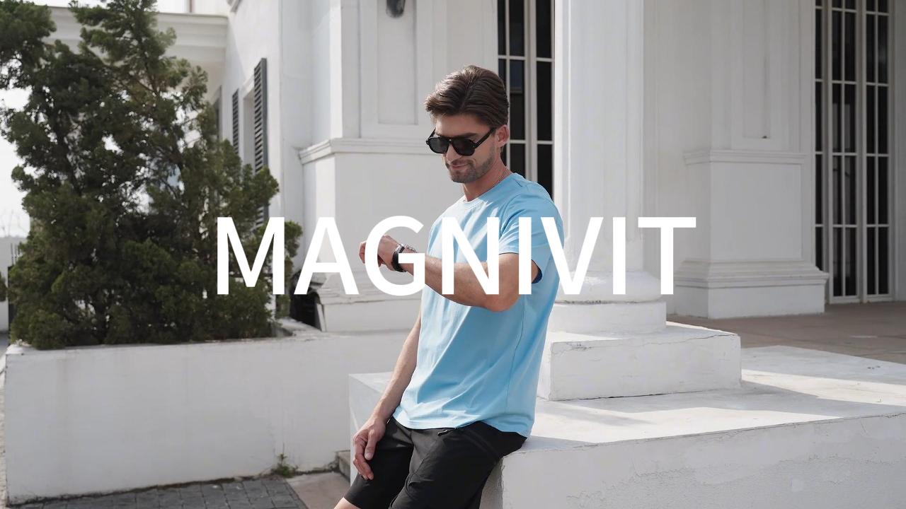 MAGNIVIT Men's Shirts Short Sleeve Cotton T-Shirt Crew Neck Light Tees Classic Basic Casual Tops Plain Soft Shirt