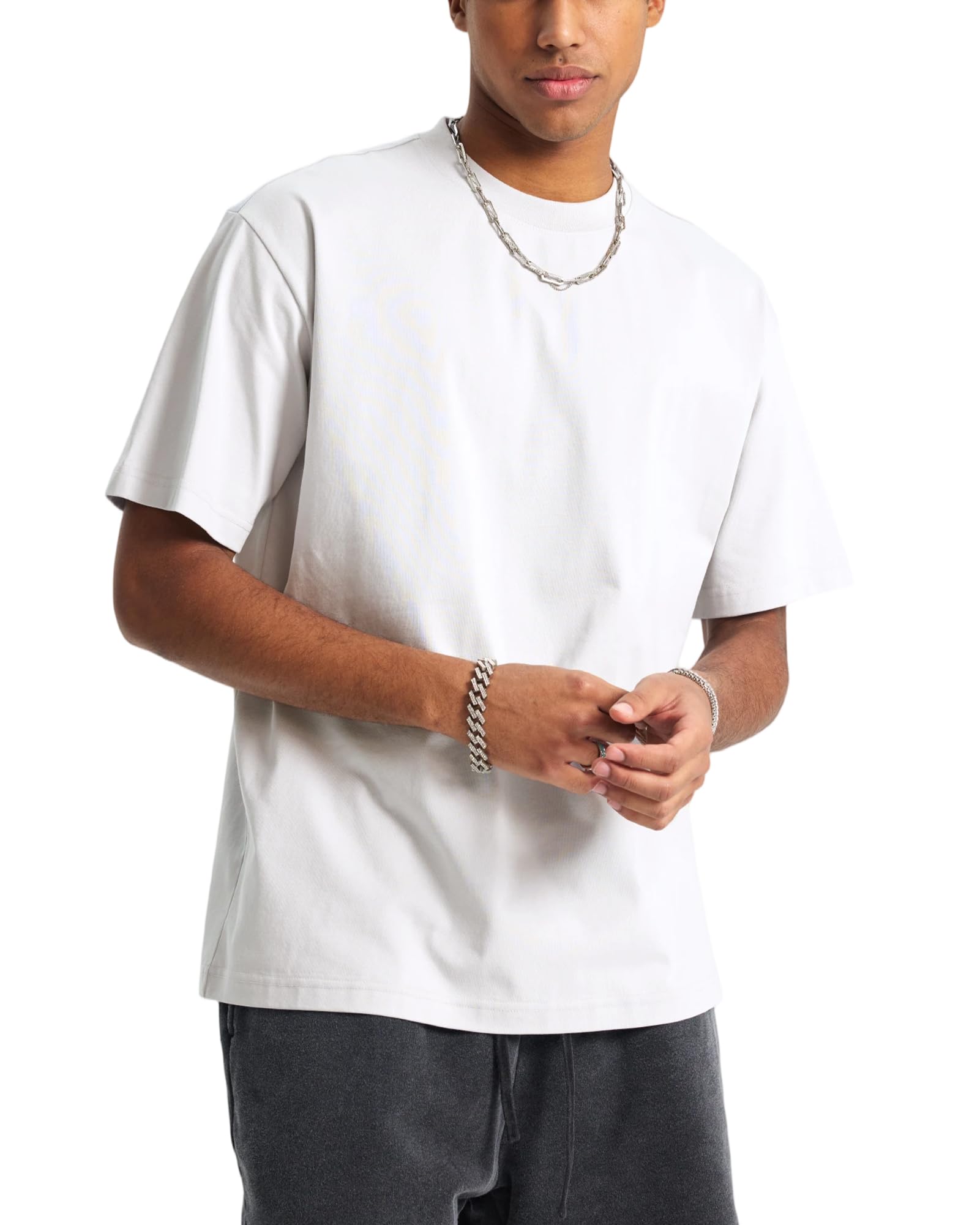 Men's Cotton T-Shirt Short Sleeve Crew Neck Soft Plain Tee for Men Casual Daily Wear Tshirts S-3XL