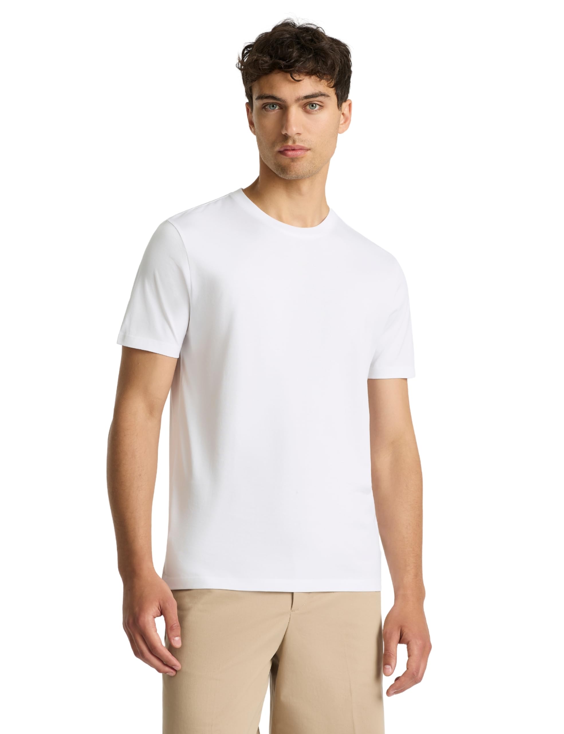 Men's Essential 100% Cotton Crew Neck T-Shirt - Plain, Short Sleeve, Regular Fit, Premium, Super Soft, Classic Everyday Wear