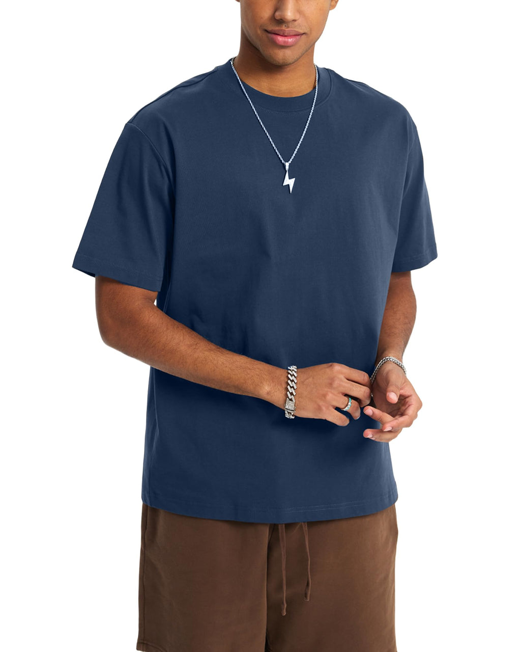Men's Cotton T-Shirt Short Sleeve Crew Neck Soft Plain Tee for Men Casual Daily Wear Tshirts S-3XL