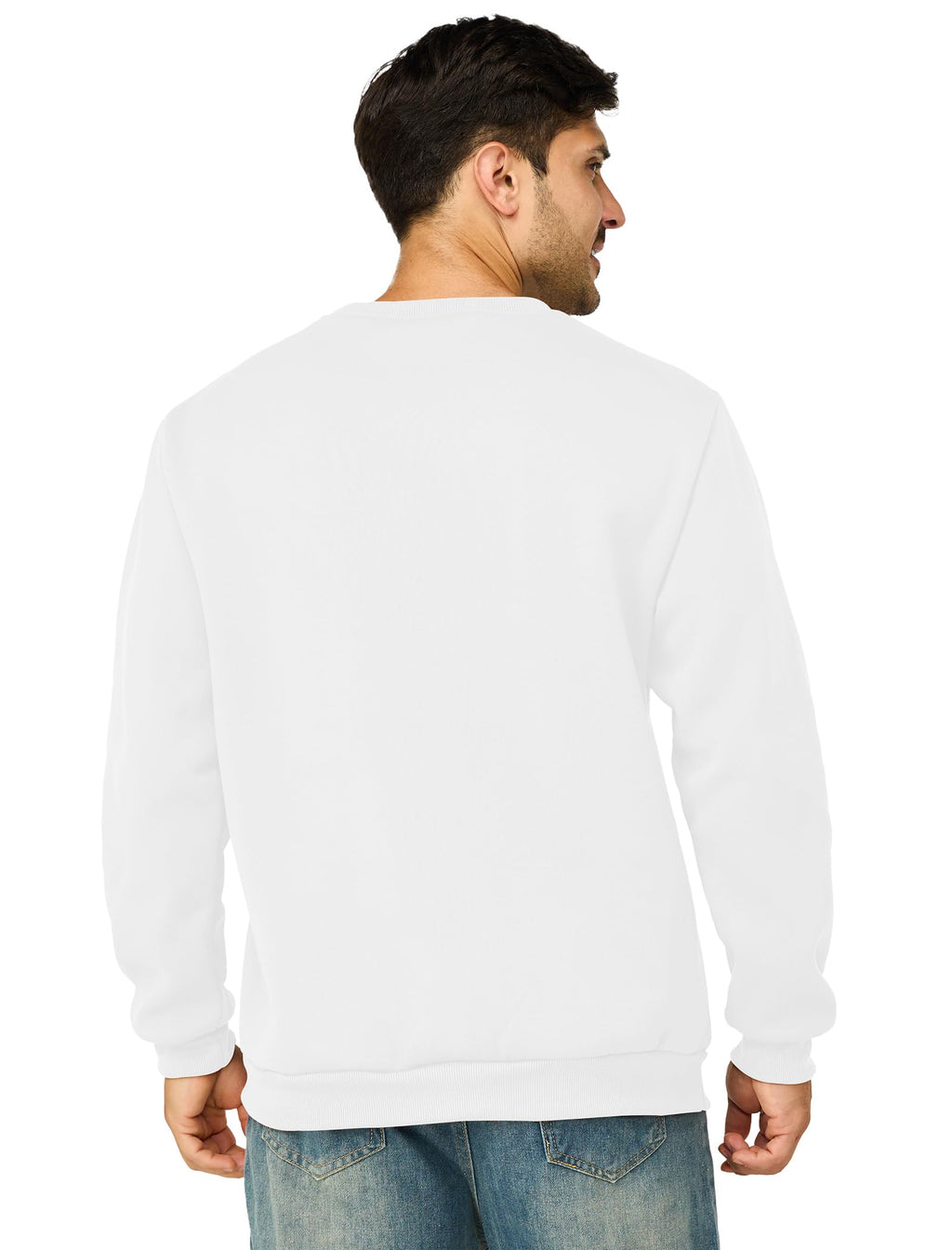 Mens Crewneck Sweatshirts Casual Fleece Pullover Sweatshirt Long Sleeve Basic Sweat Shirts