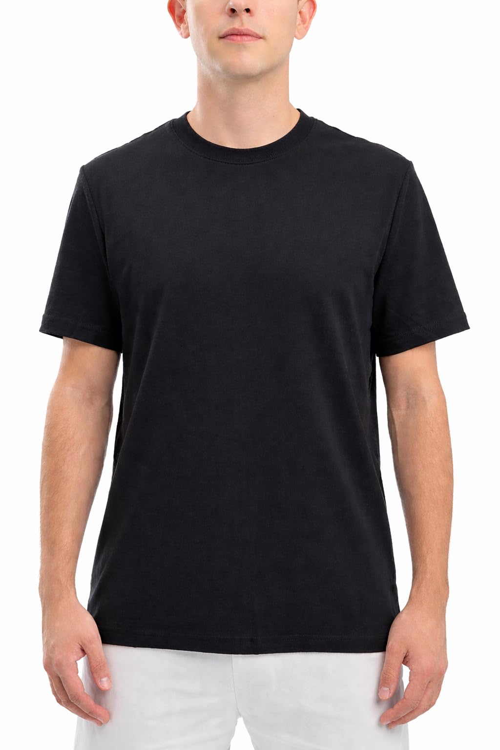 Men’s Heavyweight T-Shirt – Thick Premium Quality, Non See-Through, Slim Fit Crew Neck