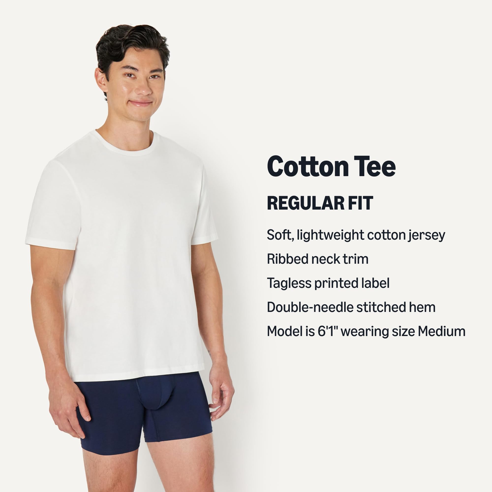 Amazon Essentials Men's Regular-Fit Short-Sleeve T-Shirt, Pack of 6