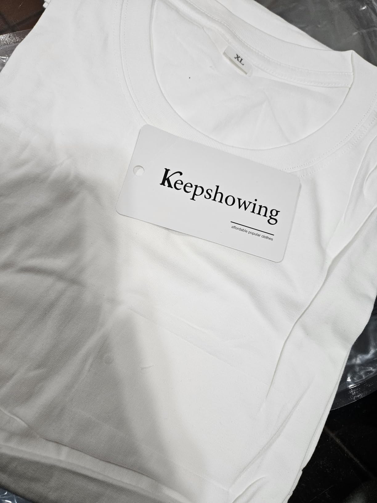 KEEPSHOWING Mens Cotton T Shirts Short Sleeve Crew Neck Basic T-Shirt Essentials Crewneck Cotton T-Shirts Tees for Men