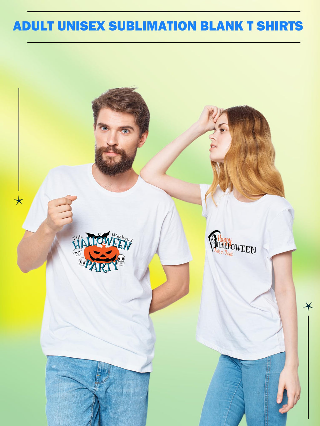 6 Pcs Adult Heat Transfer T Shirts Plain White Basic Shirts Bulk Blank Crew Neck Short Sleeve T-Shirt for Men Women