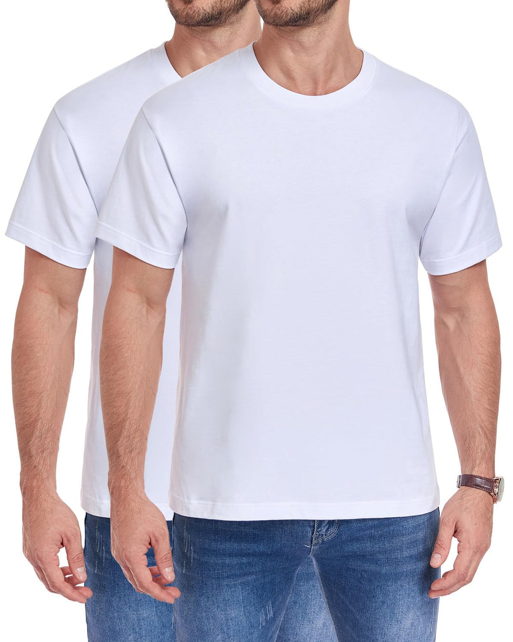ZITY 3 Pack Men's T-Shirts Cotton Crew Neck Basic Tee Short Sleeve Soft Casual Shirts Summer Tops