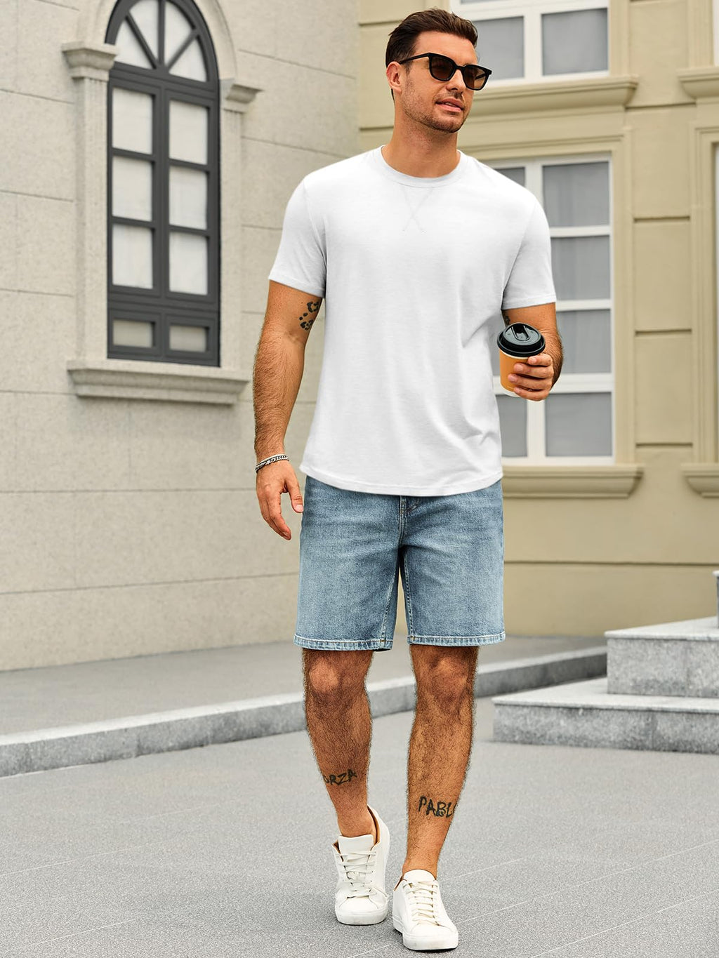 Runcati Mens Short Sleeve T-Shirts Crew Neck Casual Shirt Summer Classic Basic Lightweight Fashion Tees