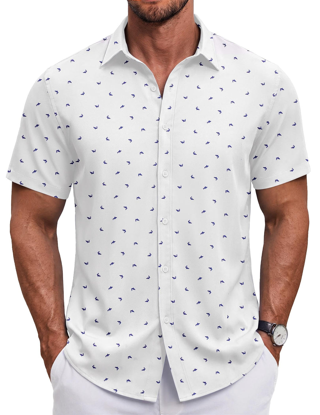 COOFANDY Men's T Shirt Short Sleeve Cotton Blend T-Shirts Crew Neck Casual Summer Basic Tee Shirts