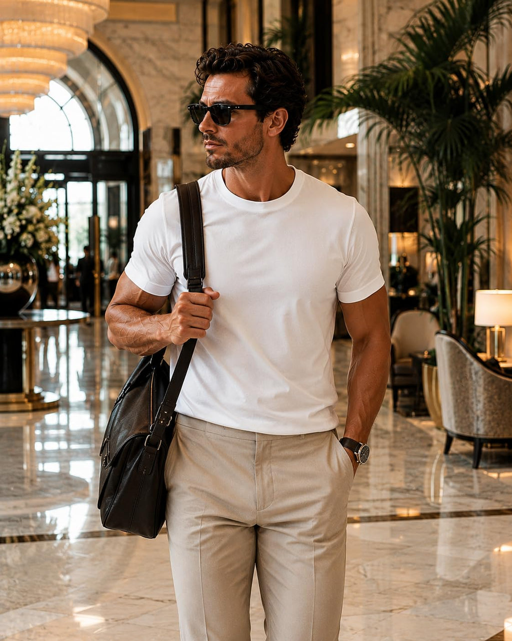 Men's Essential 100% Cotton Crew Neck T-Shirt - Plain, Short Sleeve, Regular Fit, Premium, Super Soft, Classic Everyday Wear