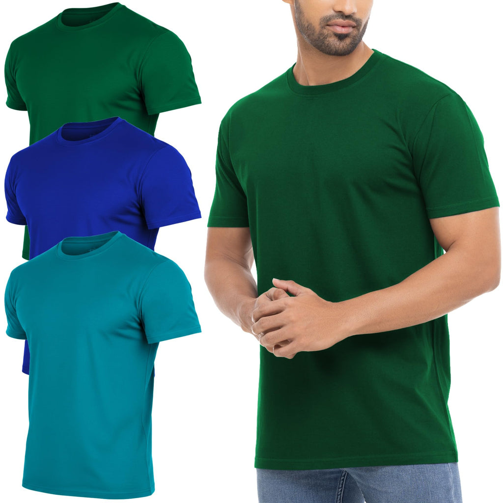 ZITY 3 Pack Men's T-Shirts Cotton Crew Neck Basic Tee Short Sleeve Soft Casual Shirts Summer Tops