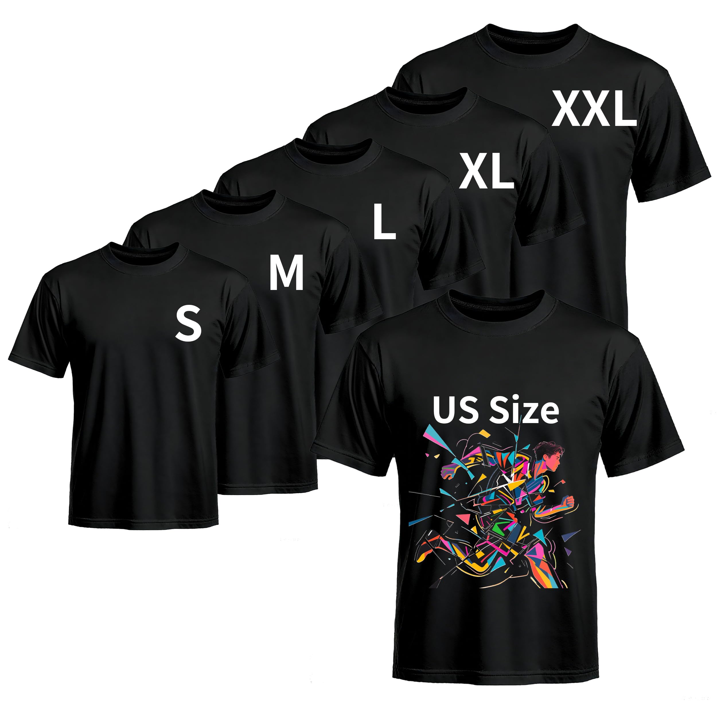 6 Pcs Adult Heat Transfer T Shirts Plain White Basic Shirts Bulk Blank Crew Neck Short Sleeve T-Shirt for Men Women