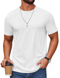 COOFANDY Men's T Shirt Short Sleeve Cotton Blend T-Shirts Crew Neck Casual Summer Basic Tee Shirts