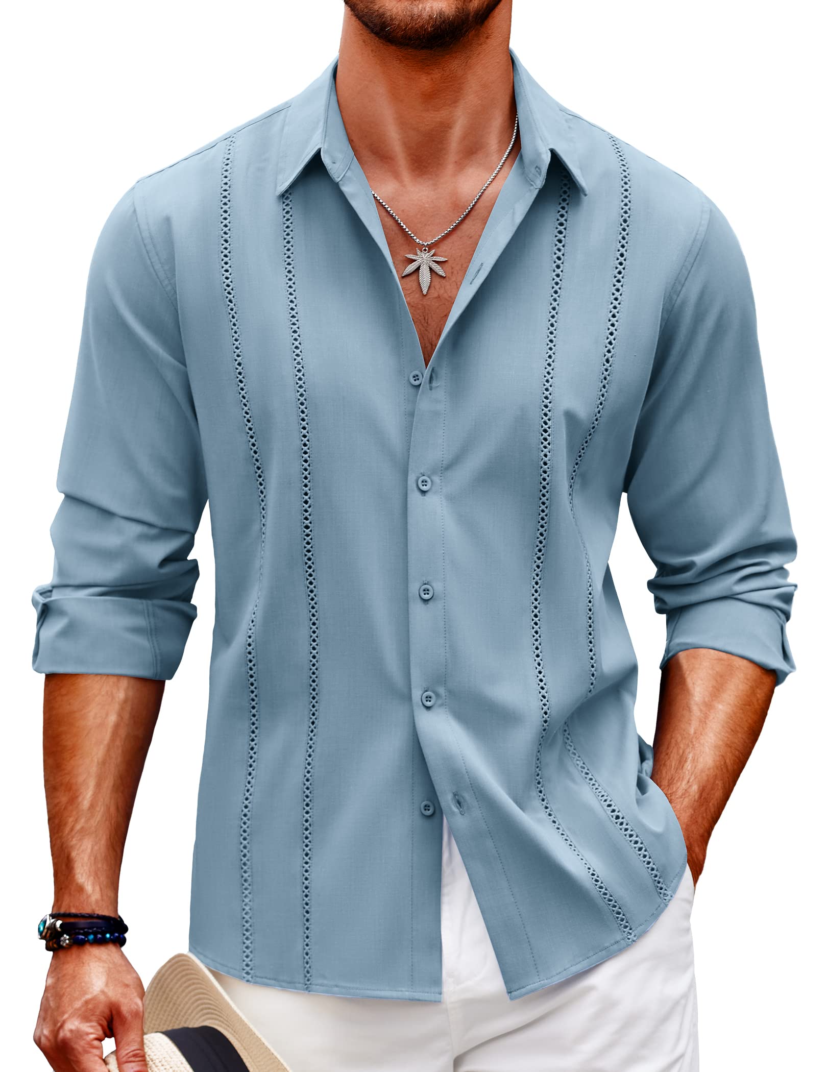 COOFANDY Men's T Shirt Short Sleeve Cotton Blend T-Shirts Crew Neck Casual Summer Basic Tee Shirts