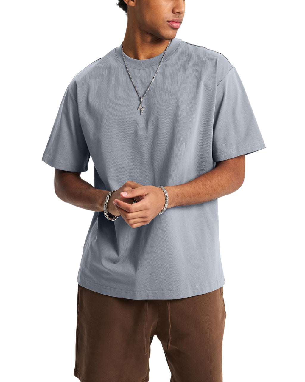 Men's Cotton T-Shirt Short Sleeve Crew Neck Soft Plain Tee for Men Casual Daily Wear Tshirts S-3XL