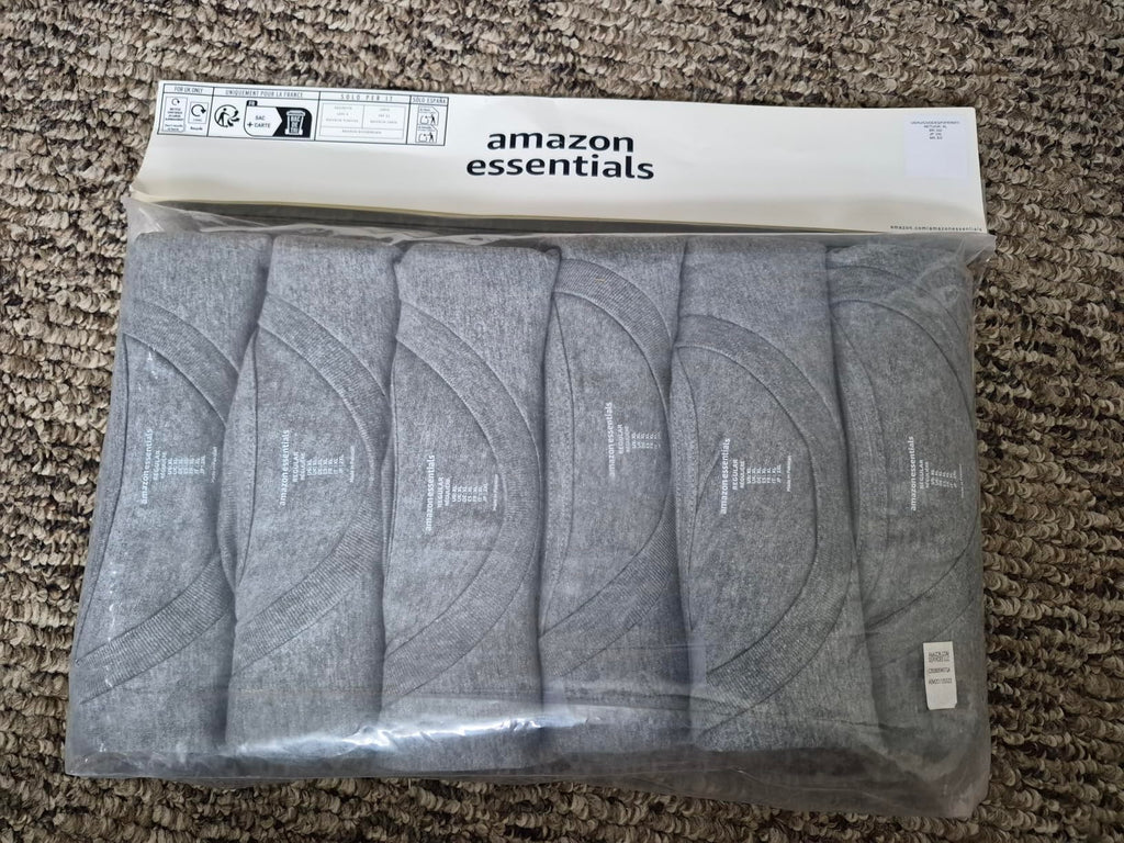 Amazon Essentials Men's Regular-Fit Short-Sleeve T-Shirt, Pack of 6