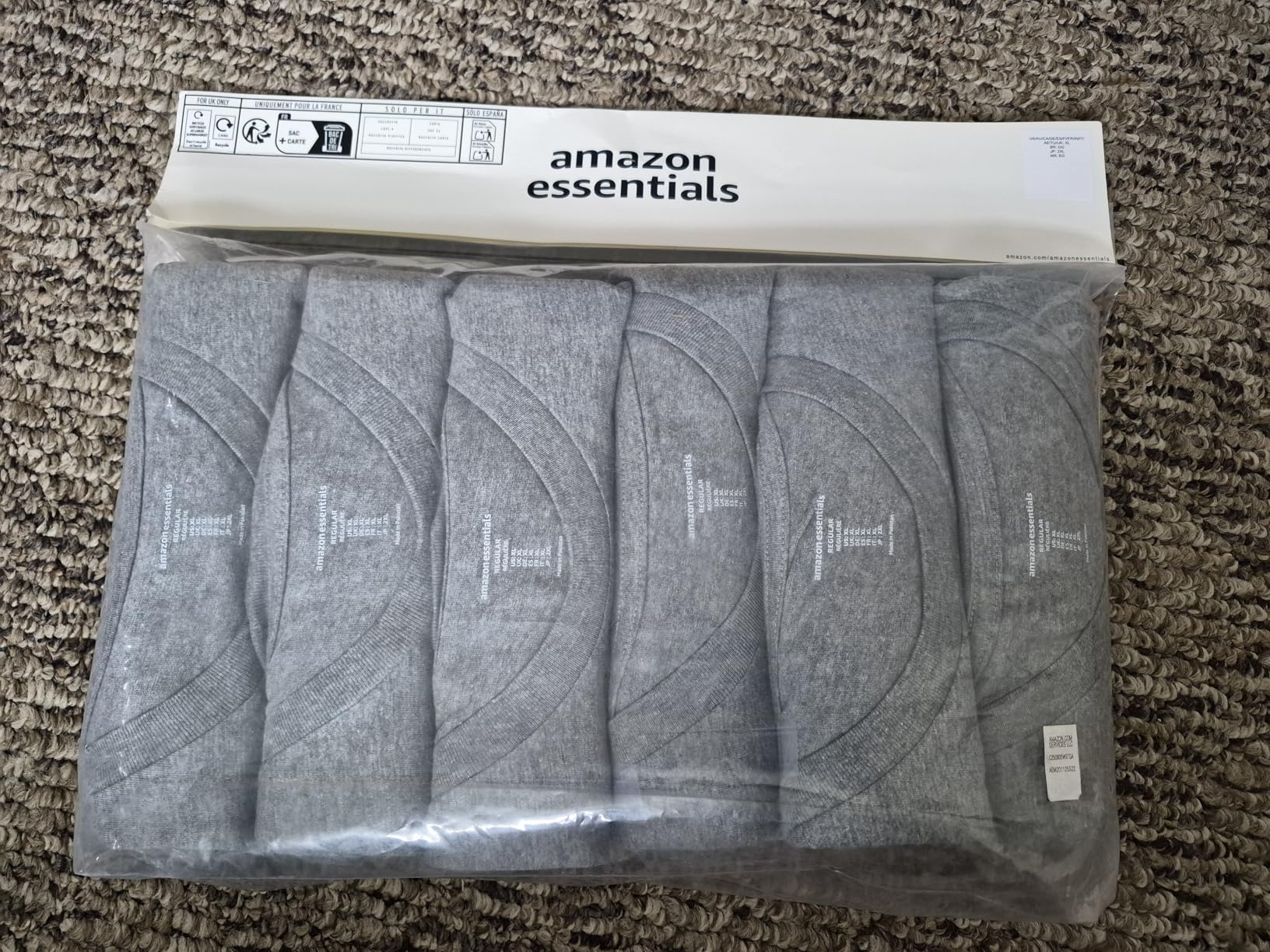 Amazon Essentials Men's Regular-Fit Short-Sleeve T-Shirt, Pack of 6