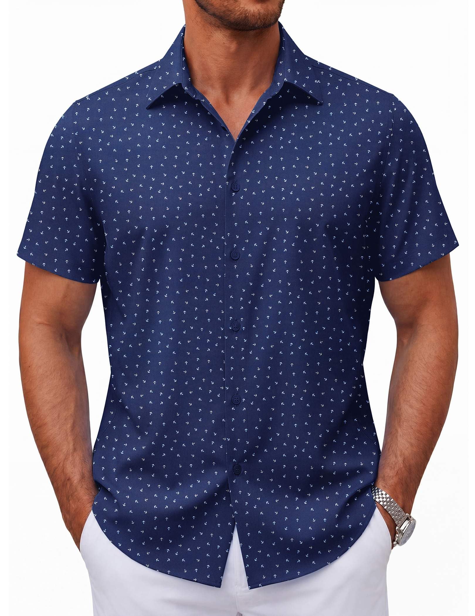 COOFANDY Men's T Shirt Short Sleeve Cotton Blend T-Shirts Crew Neck Casual Summer Basic Tee Shirts