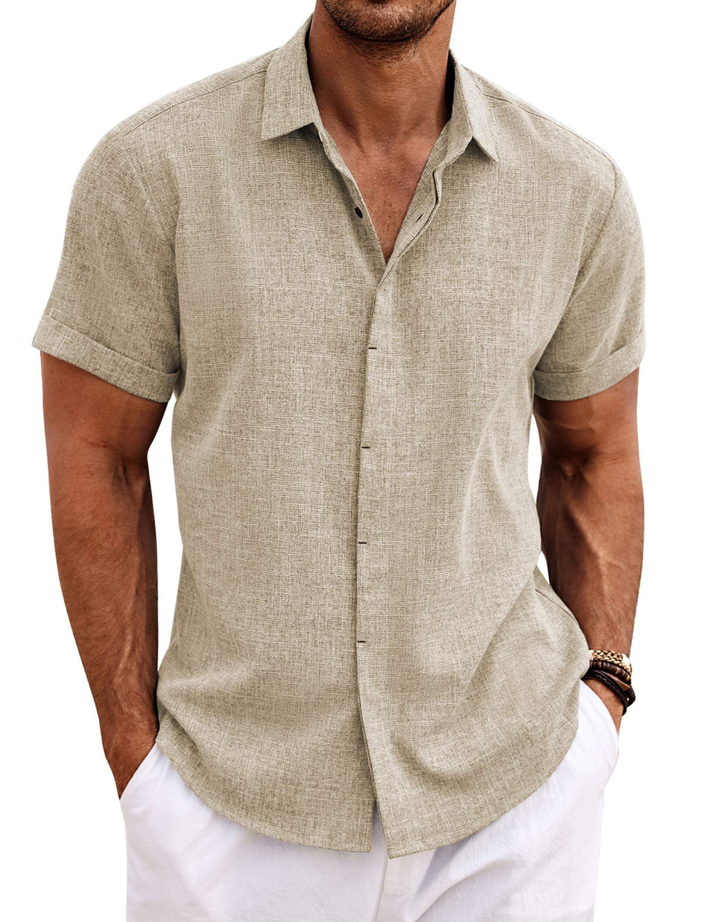 COOFANDY Men's T Shirt Short Sleeve Cotton Blend T-Shirts Crew Neck Casual Summer Basic Tee Shirts