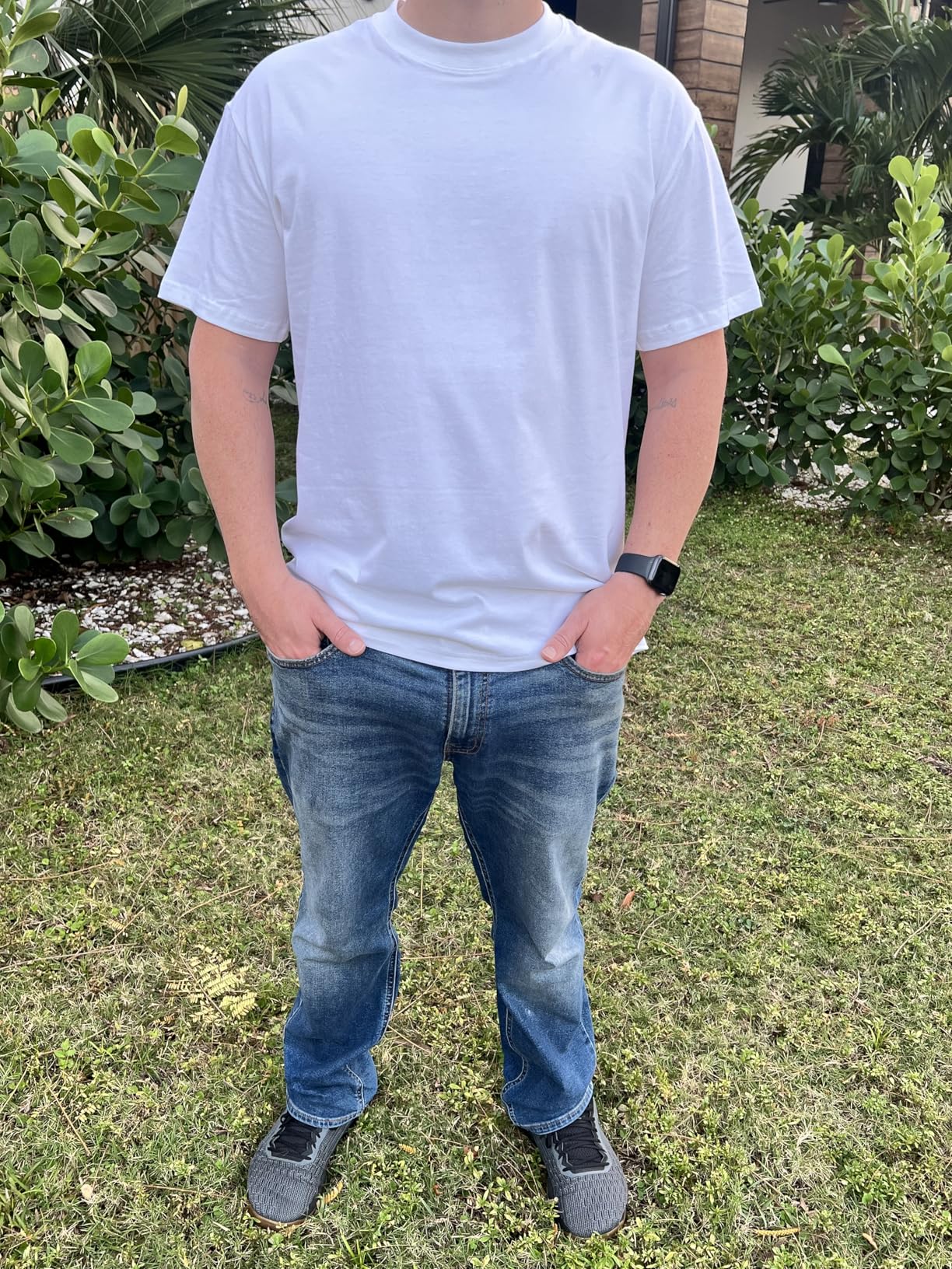 Men's Cotton T-Shirt Short Sleeve Crew Neck Soft Plain Tee for Men Casual Daily Wear Tshirts S-3XL