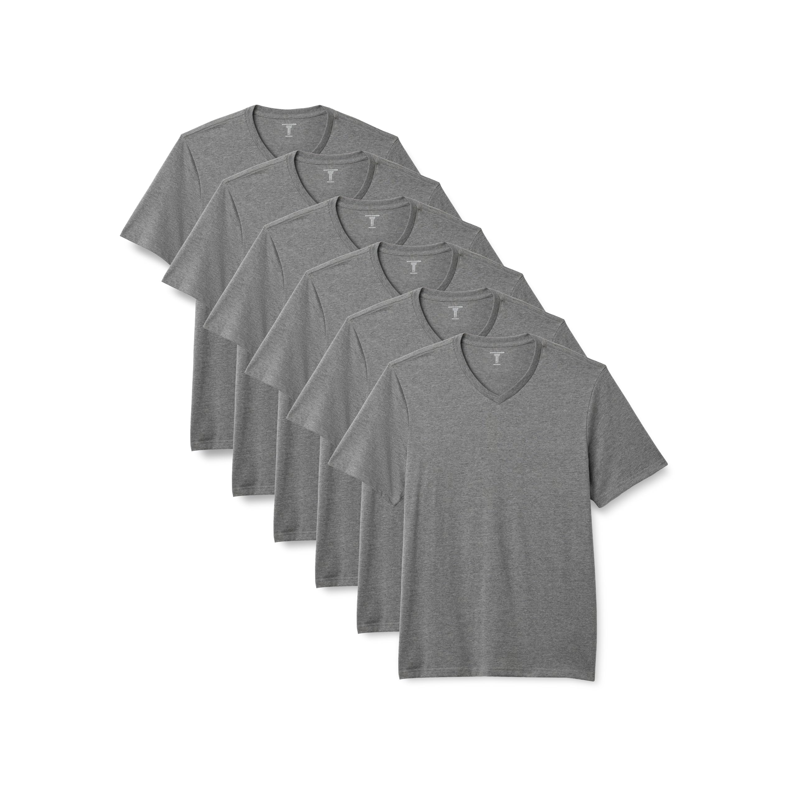Amazon Essentials Men's Regular-Fit Short-Sleeve T-Shirt, Pack of 6